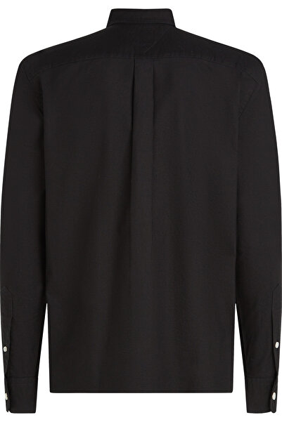 Tommy Hilfiger Solid Heritage Oxford Rf Shirt Men's Black Shirt - Mw0Mw35774