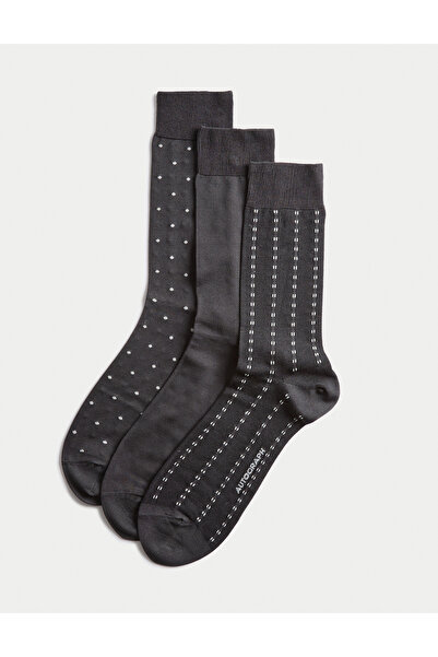 Marks & Spencer 3’lü Pamuk Karışımlı Çorap Seti