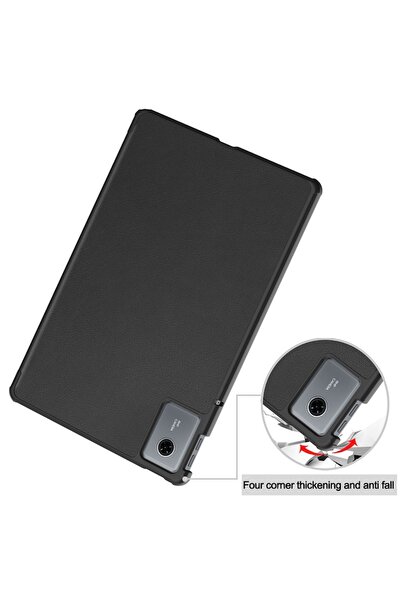 Stef's Cat Husă pentru Lenovo Idea Tab 11, FoldPro, Z10 - Microfibră, Neagră