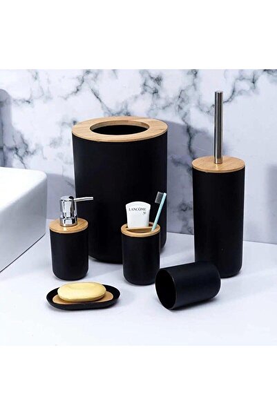 Generic طقم حمام أنيق مع موزع صابون وحامل فرشاة أسنان وكوب