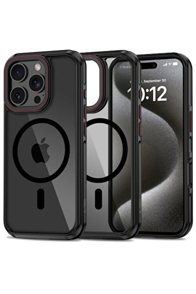 Modo Carcasă MagSafe pentru Apple iPhone 16 Pro Tech-Protect Maghybrid Neagră