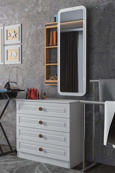 Platinreyon ÇOK AMAÇLI AYNALI TAKI DOLABI MDF KAPAK