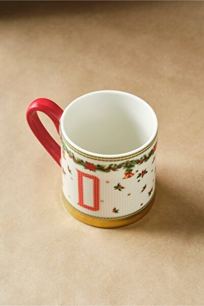 Karaca New Year Honeycomb Letter D Mug 330 ml