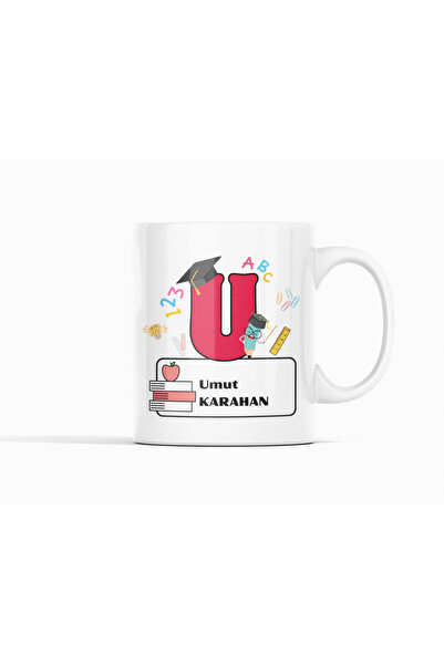 Nino Store Special Design Gift for Teachers Starting with the Letter U B Printed Mug