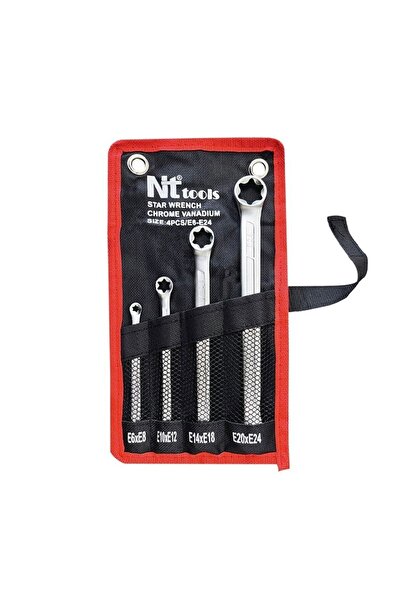 Nt Tools 4E0624 E-Torx Çift Uçlu Anahtar Seti 4 Parça