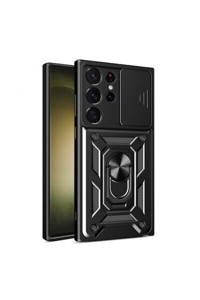 Stef's Cat Θήκη για Samsung Galaxy S23 Ultra S918, CamShield, Μαύρη