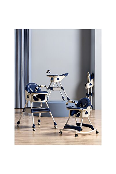 Flippy Παιδική Καρέκλα Τραπεζιού με Ρόδες, Flippy, Ζώνη Ασφαλείας, Ρυθμιζόμενη Πλάτη, από 6 Μηνών, Μπλε