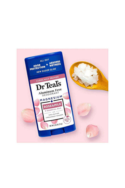 Dr Teals Dr Teal's Aluminum Free Deodorant Stick Rose & Milk 75 g