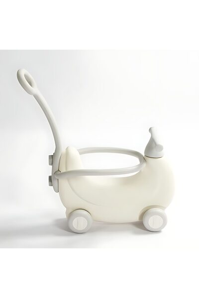 MACVI ® Multifunctional Toy, 1-5 yrs, rocker, stroller, balance board & scooter, durable, beige