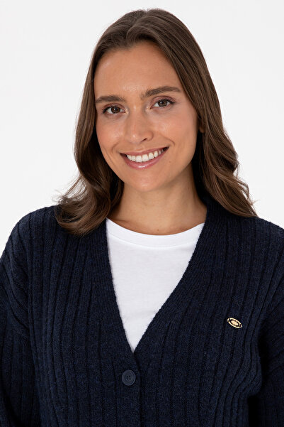 U.S. Polo Assn. Women's Navy Blue Knitwear Cardigan 50310022-Vr033