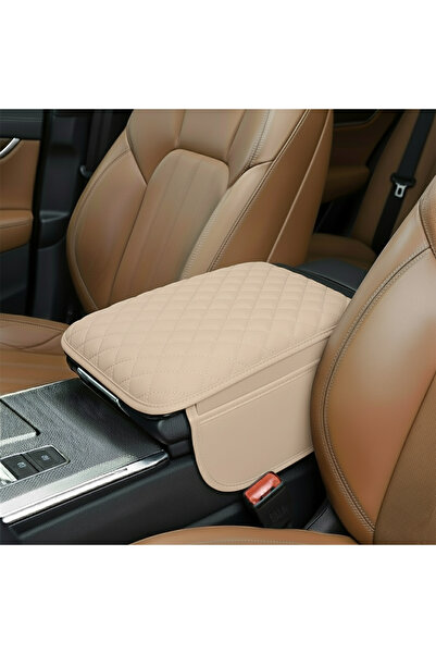 Microcase Araç Merkezi Konsol Kapağı Capitone Deri Araç Kol Dayama Yastığı De...