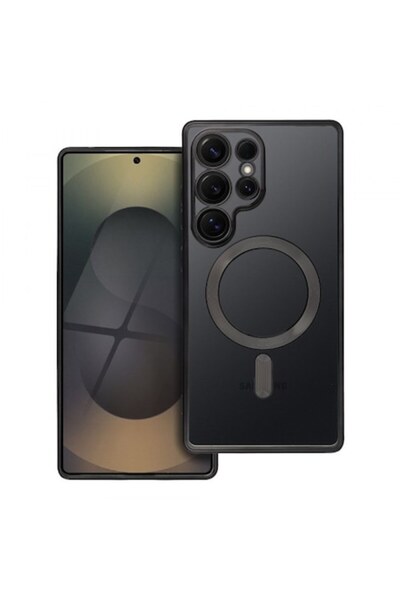 Stef's Cat Husa MagSafe compatibil cu Samsung Galaxy S25 Ultra S938, Electro Mag, Neagra