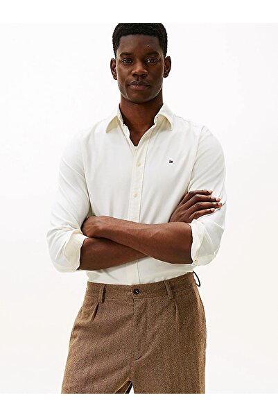 Tommy Hilfiger Pamuklu Regular Fit Düğmeli Yaka Uzun Kollu Gömlek Erkek GÖMLE...