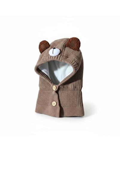 Kitti 0-2 YAŞ KIZ VE ERKEK ÇOCUK FİĞÜRLÜ İÇİ POLARLI KAR MASKESİ BERE