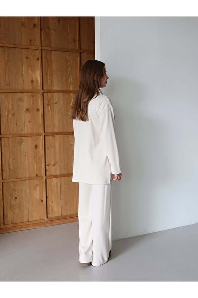 Blue Morpho piped Double Modal Set with Hijab Tie Detail