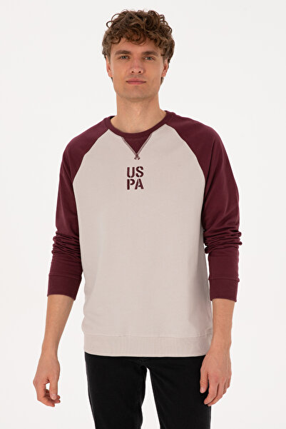 U.S. Polo Assn. Men's Crew Neck Regular Fit Burgundy Sweatshirt 50315420-Vr177