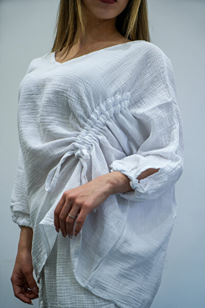 HENRIETTA Müslin Büzgülü Sweat Pantolon Takımı