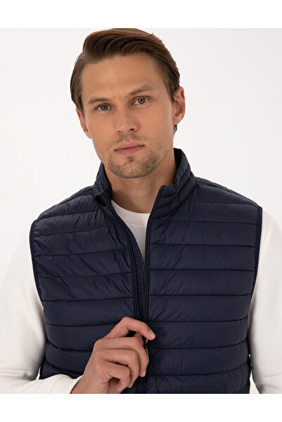 Pierre Cardin Lacivert Kapitone Yelek 50313897-VR033