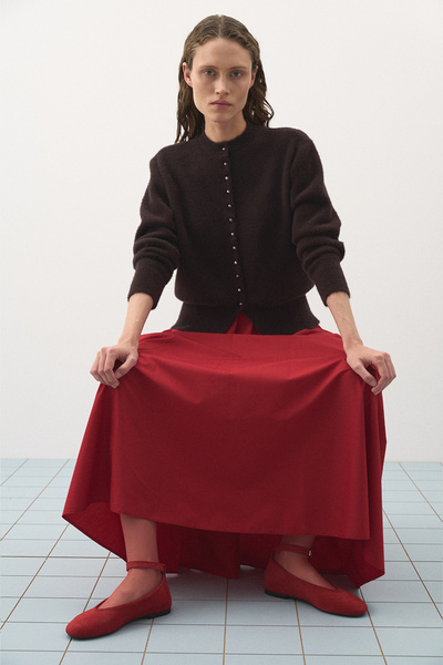 Jolamier Tokalı Süet Babet Kırmızı