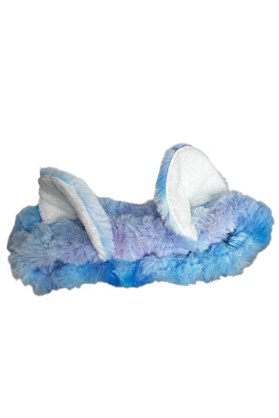 TAKIŞTIR Bandă de păr de pluș cu figură de ureche de culoare albastră