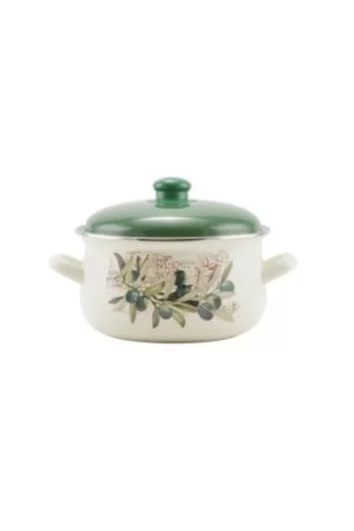 Perfect Home Oală emailată cu măsline 20 cm cu capac