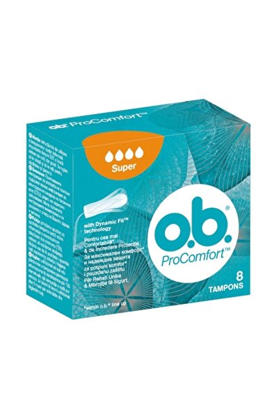 o.b. Set of 6 OB ProComfort Super Tampons, 8 pieces per box