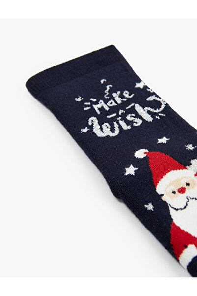 Koton New Year Printed Cotton Towel Socks