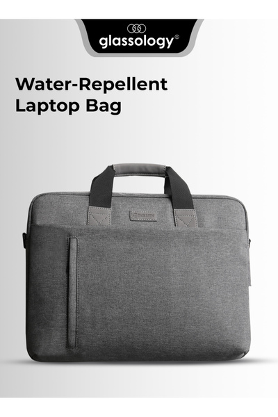 Glassology حقيبة كمبيوتر محمول رمادية لأجهزة الكمبيوتر المحمولة مقاس 13-14 بو...