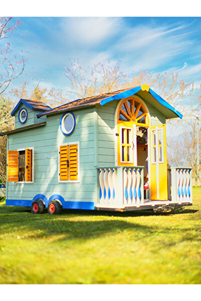 MANDU Ahşap Çocuk Tinyhouse Oyun Evi