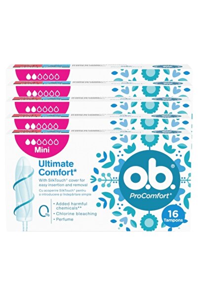 o.b. Pro Comfort Mini Tampons, 5 packs x 16 (80 pcs)