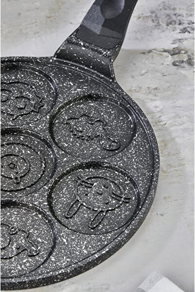 Cooker 28 cm Cast Iron Granite Coated Emoji Pancake Pan Pancake