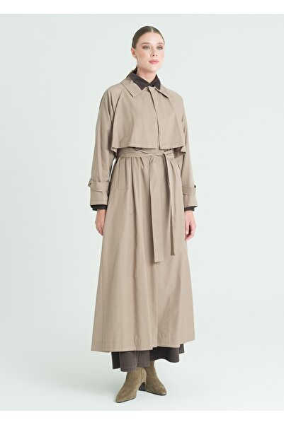 Armağan Allerli Beli Büzgülü Pardesü