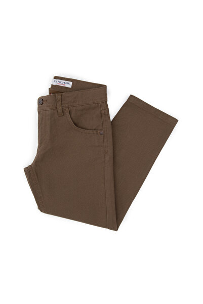 U.S. Polo Assn. Boy's Khaki Canvas Trousers 50311575-Vr027
