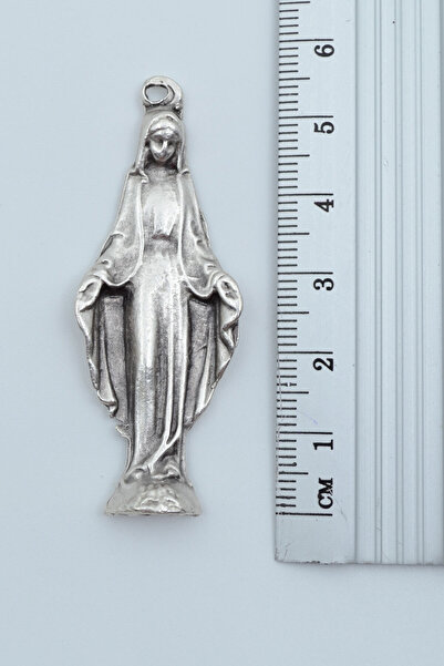 ıdr Meryem Ana Gümüş Kaplama Deri İp Kolye