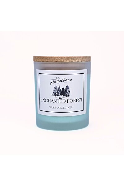 AromaZone ENCHANTED FOREST Soy & Coconut Candle, Handmade – 220g, 45h Burn Time