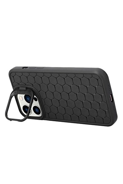 Flippy Προστατευτική θήκη TPU, Flippy, για Apple iPhone 15 Pro Max, 3D Cube, Δαχτυλίδι, Προστασία κάμερας, Μαύρη