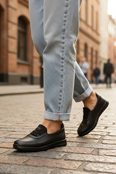 SHOUGO Pantofi ortopedici din piele cu șireturi inteligente pentru femei, pen...