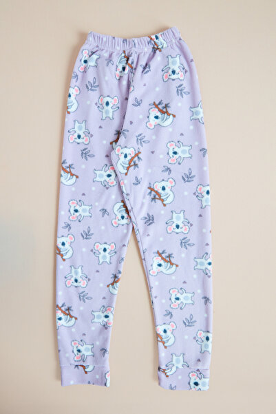 Fulla Moda Koala Patterned Fleece Girls' Pajama Set