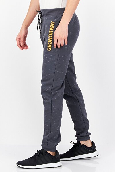 Geographical Norway Men Regular Fit Brand Logo Jogger Pant, Dark Grey Combo