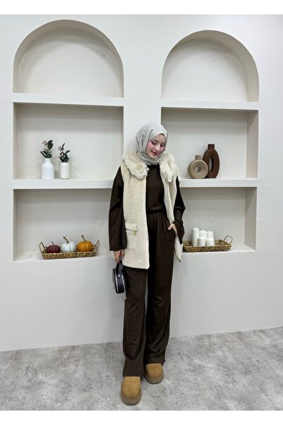 lurex moda Angora Fur Vest