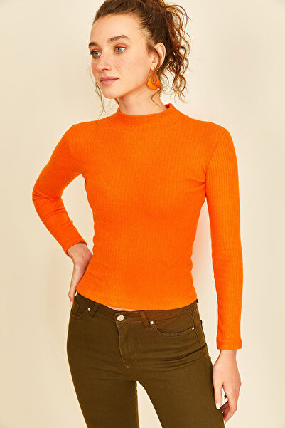 eyyebelle Women's Long Sleeve Turtleneck Corded Fabric Badi