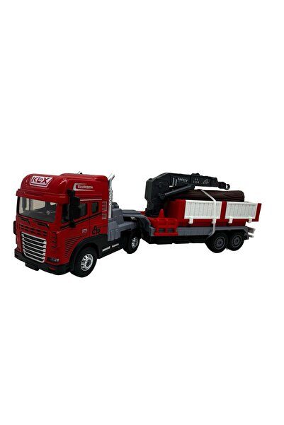 JPT Crane Truck with Trailer & Lights for Kids