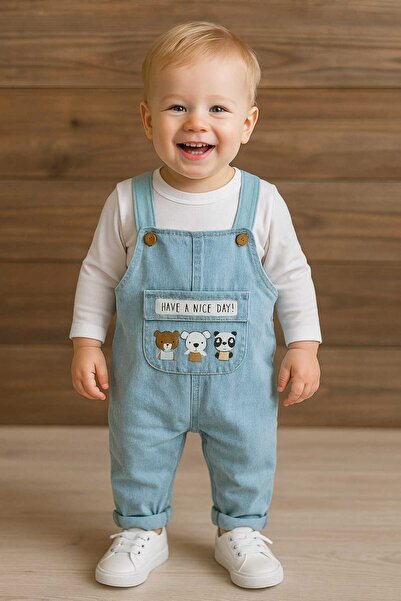 Baby Buu Laura Baby Cute Teddy Bear Patterned Baby Boy/Child Gardener (Salope...