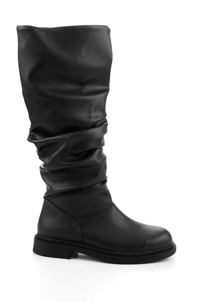 Bambi Siyah Kadın Çizme K03666075809