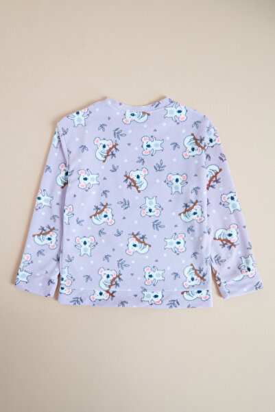 Fulla Moda Koala Patterned Fleece Girls' Pajama Set