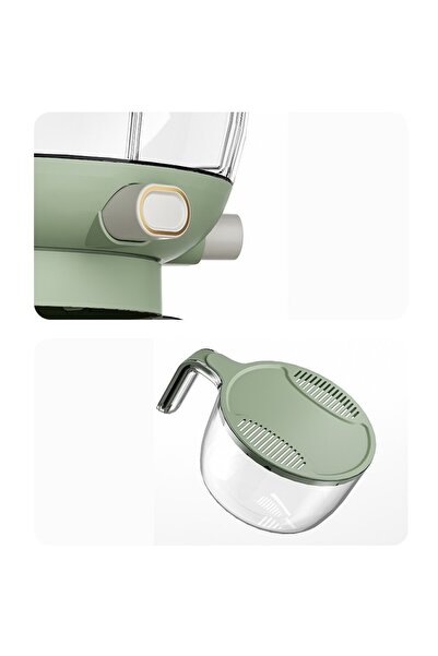 Flippy 10L 360 Rotating Cereal Dispenser, 6 Compartments, Egg Tray, 35x27.5 cm, Green