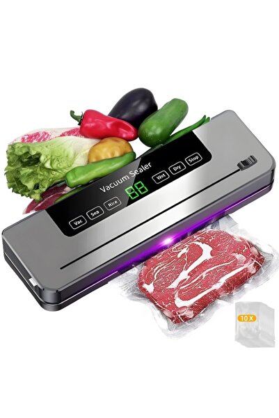 MACVI ® vacuum sealer with built-in cutter, compact, dry and wet modes for food storage.