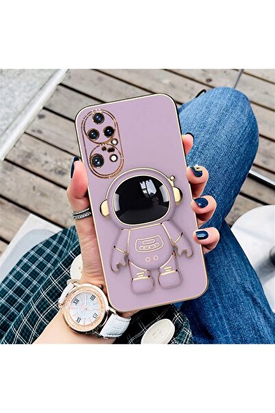 Flippy 2 in 1 Flippy Protective Case for Huawei Mate 50 Pro, Astronaut with Stand, TPU, Purple