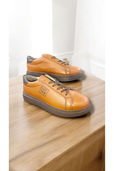 abar classic Erkek iç dış hakiki deri taba renk sneaker ayakkabı dikişli ve suya dayanıklı