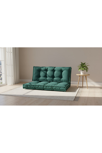 İmsev Karmen Sırtlıklı Palet Minderi Seti 2'li Yer Minderi Japon Yatağı Konfo...